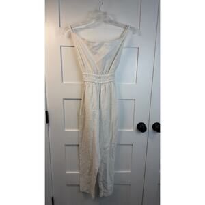Jirisuda Jumpsuit Ivory Bohemian Size XS Off white Strap Open Back Beach Boho